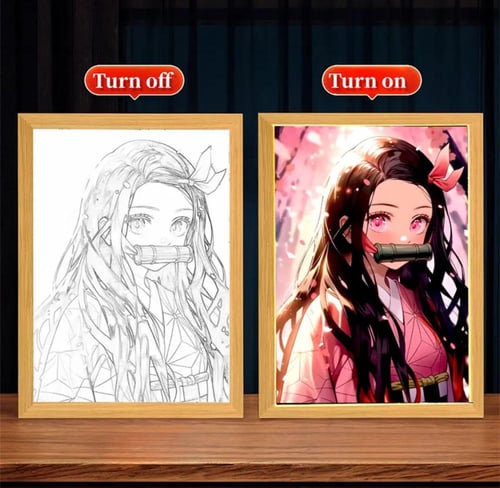 لوحة مضيئة demon slayer