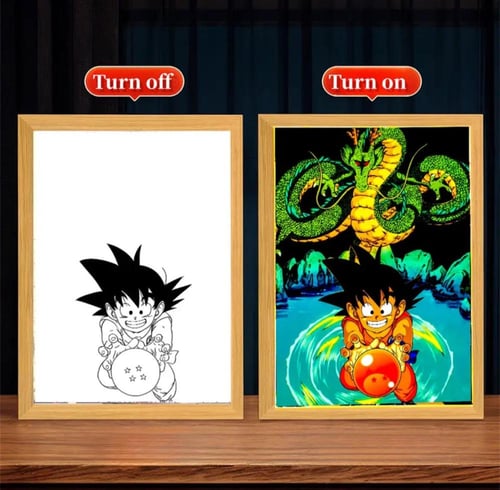لوحة مضيئة dragon ball