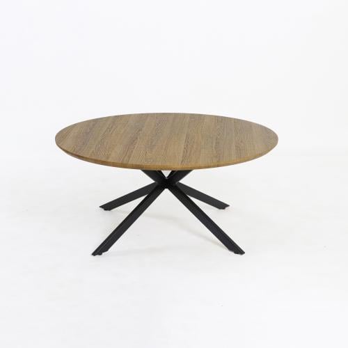 طاولة خدمة دائرية وسط لونين