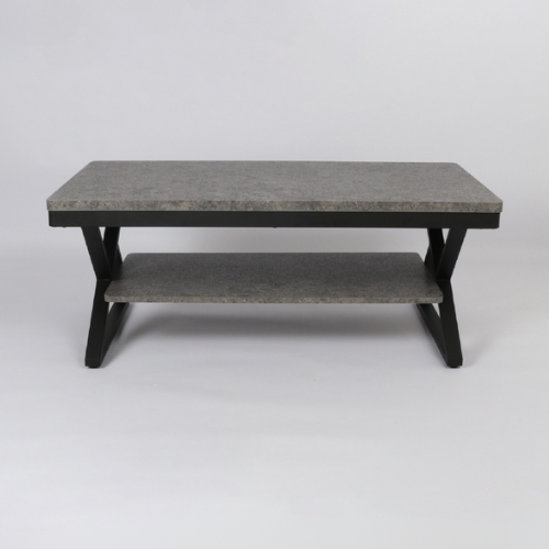 طاولة خدمة مستطيلة وسط لونين