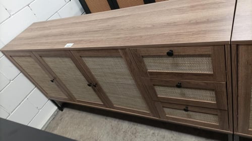 دولاب بوفيه خشب وراتان