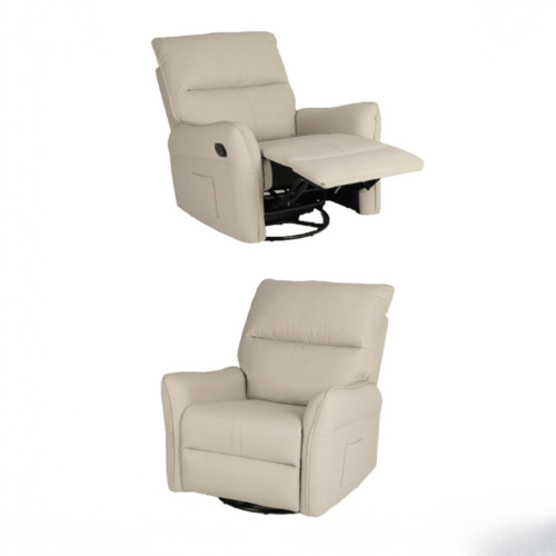 كرسي استرخاء فاخر جلد 3 في 1