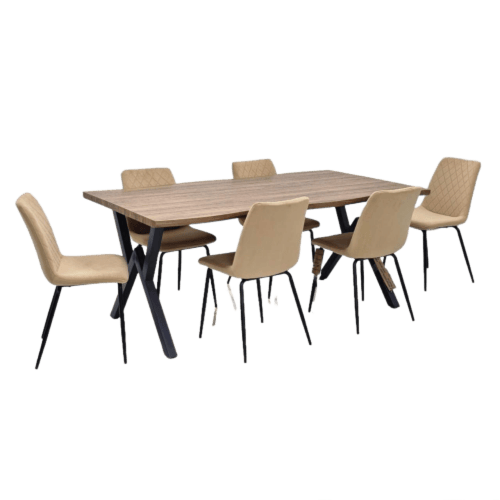 طاولة طعام مع 6 كراسي