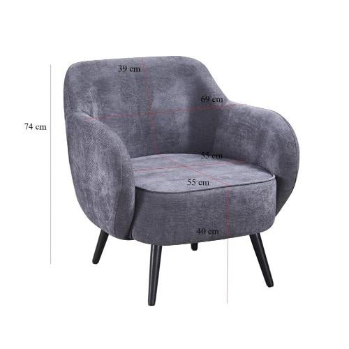 كرسي مفرد رمادي و متعدد الالوان