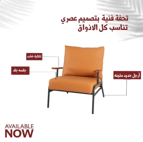 كرسي جلد ثابت