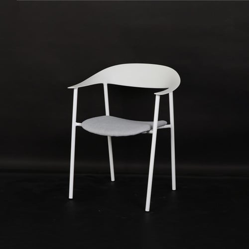 كرسي قاعدة حديد خارجي بجلسة قماش