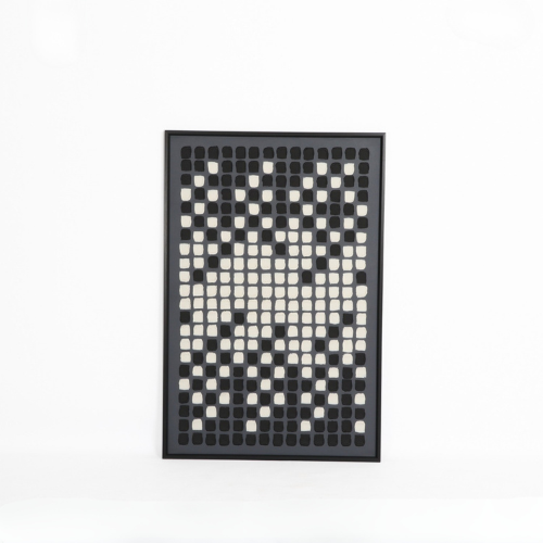 لوحة فنية جدارية بتصميم هندسي بصري