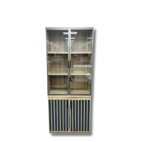 دولاب ملفات خشب لونين