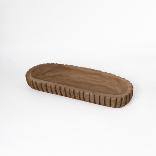 Luxury wooden serving bowl (rustic walnut touch)