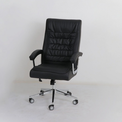 كرسي مكتبي متحرك جلد