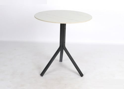 طاولة دائرية رخام وحديد