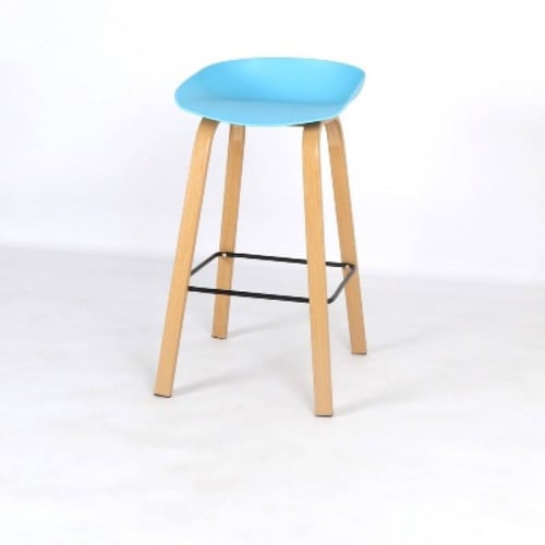 كرسي بار خشب منجد