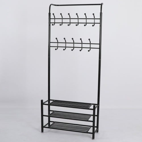 علاقة ملابس مع ارفف احذية مقاسين