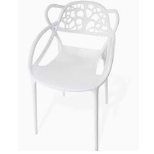 كرسي فايبر اسود وابيض