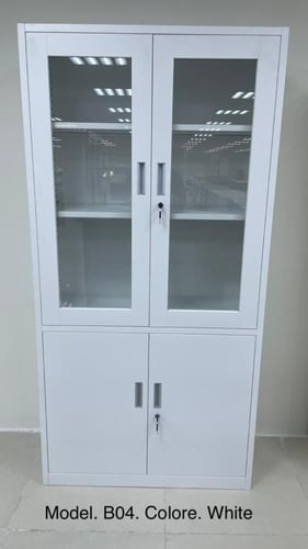 دولاب مكتبي حديد درفتين خمسة رفوف