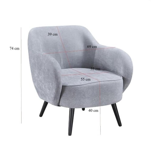 كرسي مفرد رمادي و متعدد الالوان