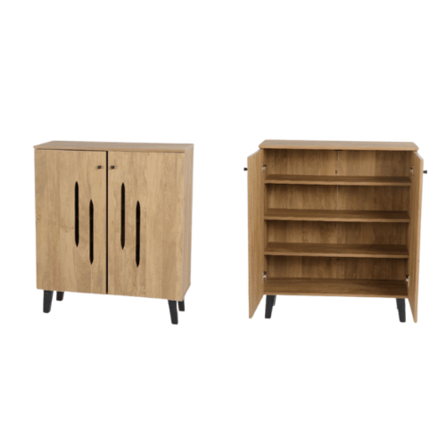 خزانه احذية خشبية بابين