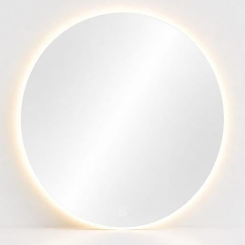 Illuminated round mirror (without edges)