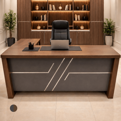 Modern work office brown and gray