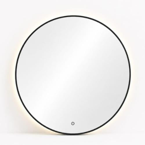 A round illuminated mirror