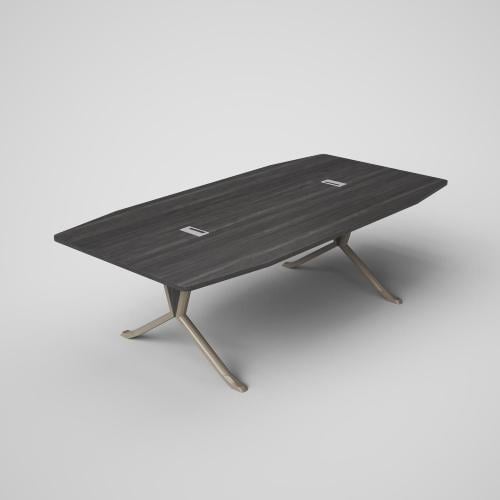 طاولة اجتماع مودرن – تصميم أنيق لون رصاصي