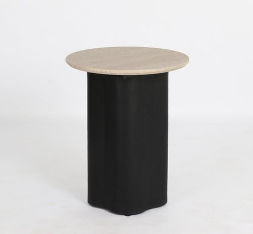 طاولة وسط دائرية بتصميم خشبي انيق