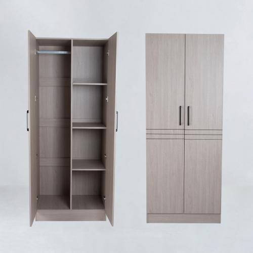 دولاب ملابس خشب رمادي متعدد المقاسات