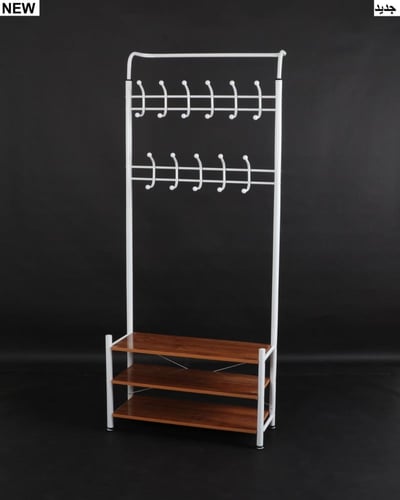 علاق ملابس حديد مع ارفف احذية