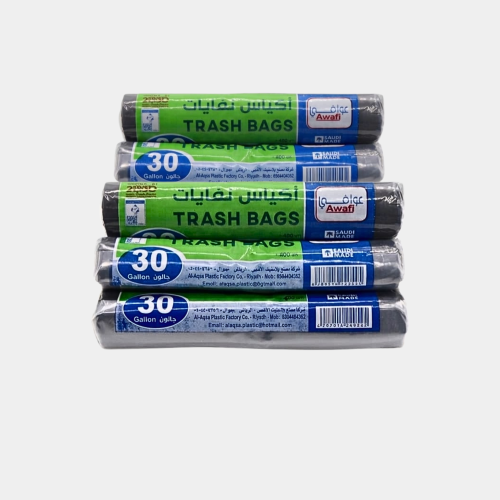 أكياس نفايات 4 كلغ 30 جالون 10 رولات (-+900)حبة