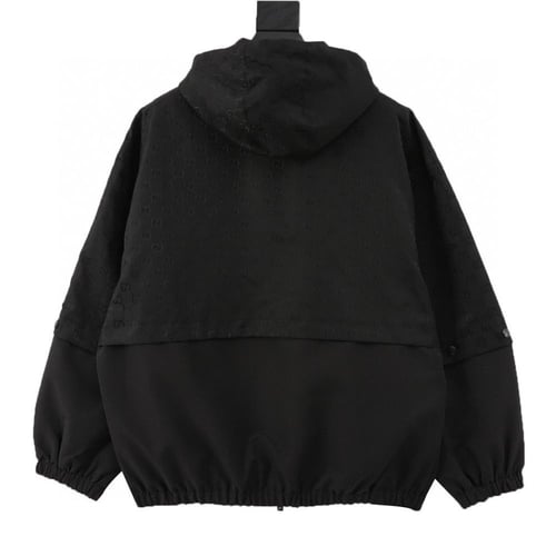 Stitched with a full print of an old flower hooded...