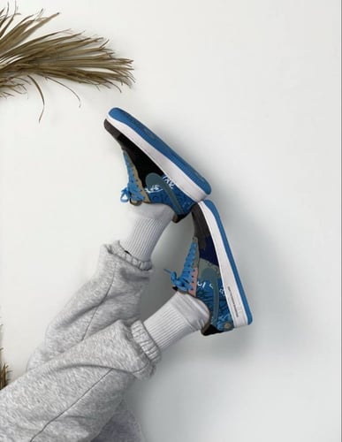 Nike Air Force 1 Blue Leather