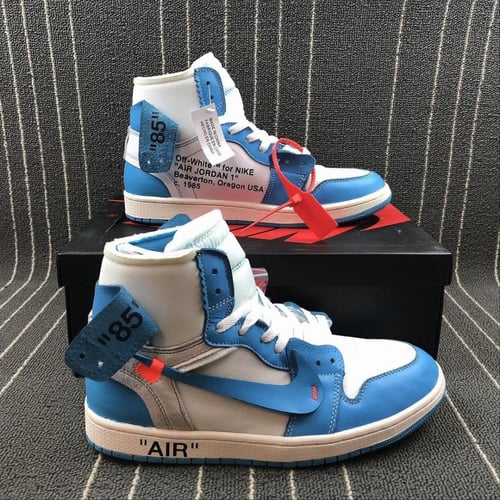 Air jordan 1 high off white Light Blue