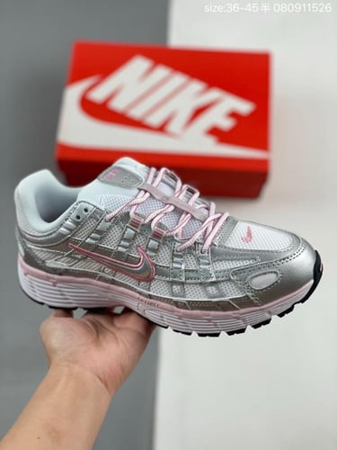 NIKE P-6000 W SNEAKER White, Silver & Pink