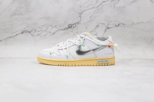 SB nike dunk low * OFF WHITE * Mattellic Silver
