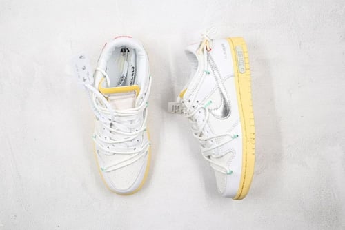 SB nike dunk low * OFF WHITE * Mattellic Silver