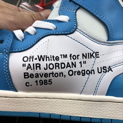 Air jordan 1 high off white Light Blue