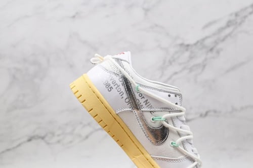 SB nike dunk low * OFF WHITE * Mattellic Silver