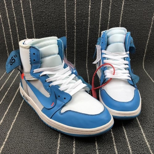 Air jordan 1 high off white Light Blue