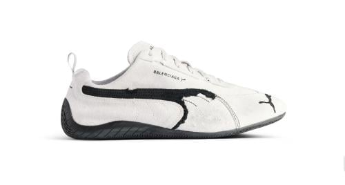Speedcat Suede Balenciaga in White/black