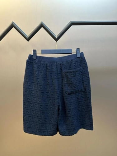 شورت كاجوال للرجال فيندي طبعة FF نافرة لون كحلي