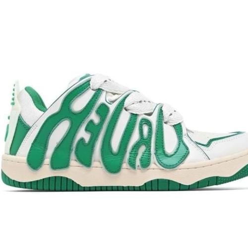 Old Order Skater 001 sneakers in an Olive Green and white