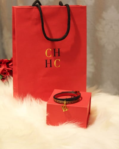 Ch leather bracelet
