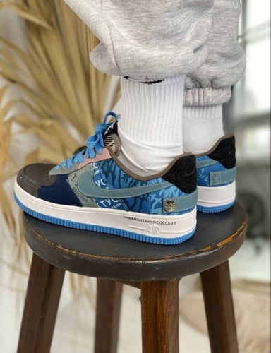 Nike Air Force 1 Blue Leather