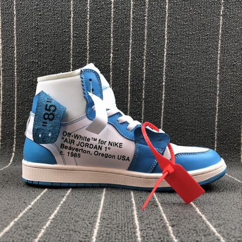 Air jordan 1 high off white Light Blue