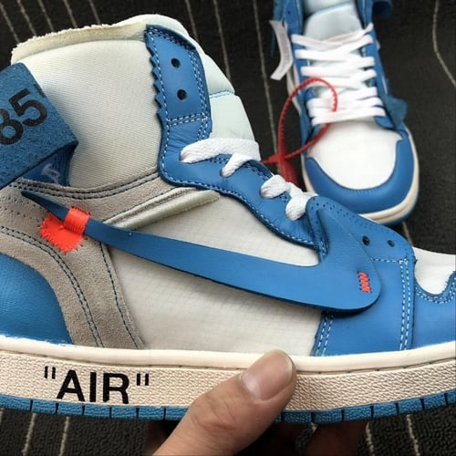 Air jordan 1 high off white Light Blue