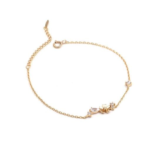 اسوارة من الفضة تصميم روز و نجوم