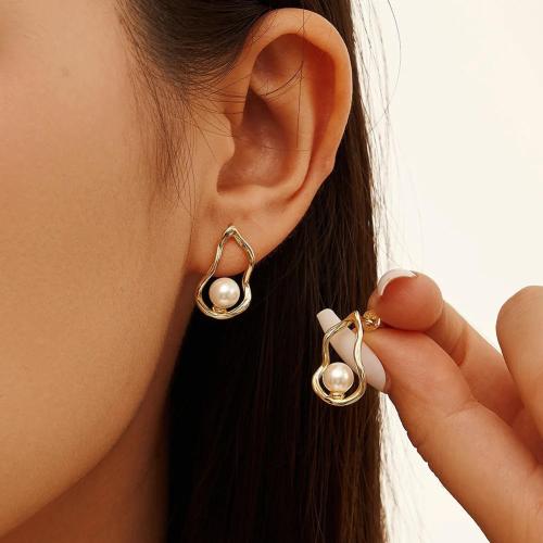 حلق فضة لؤلؤ تصميم آيلاند