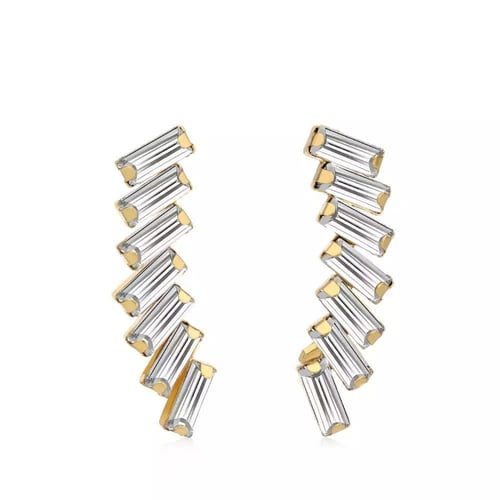 حلق هندسي مطلي ذهب