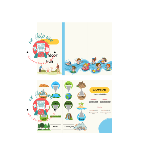 مطوية مادة انجليزي - الوحدة الأولى (Outdoor Fun )...