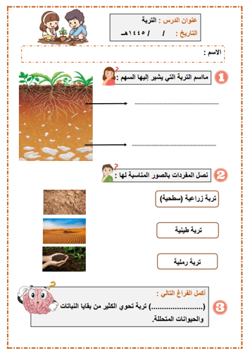 أوراق عمل العلوم-للصف الثاني الابتدائي